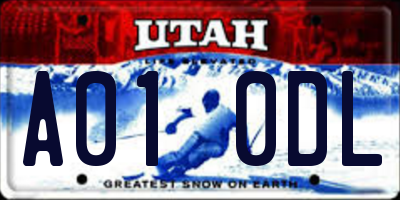 UT license plate A010DL