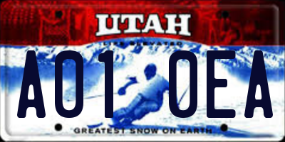 UT license plate A010EA