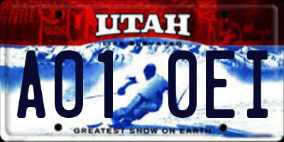 UT license plate A010EI