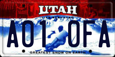 UT license plate A010FA