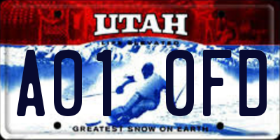 UT license plate A010FD