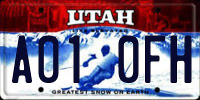 UT license plate A010FH