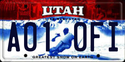 UT license plate A010FI