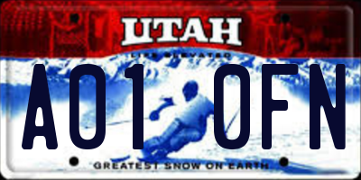 UT license plate A010FN