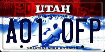 UT license plate A010FP