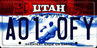 UT license plate A010FY