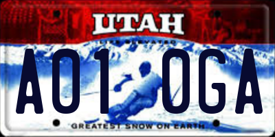 UT license plate A010GA