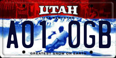 UT license plate A010GB