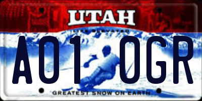 UT license plate A010GR