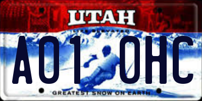 UT license plate A010HC