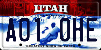 UT license plate A010HE