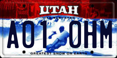 UT license plate A010HM