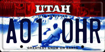 UT license plate A010HR