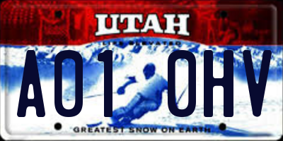 UT license plate A010HV