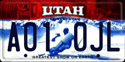 UT license plate A010JL