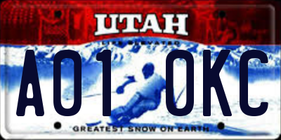 UT license plate A010KC