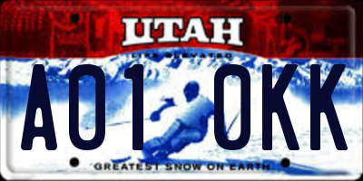 UT license plate A010KK