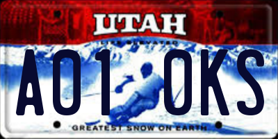 UT license plate A010KS