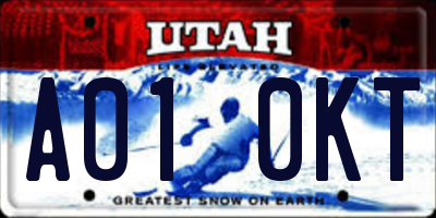 UT license plate A010KT