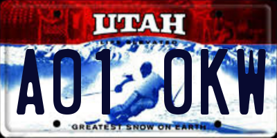 UT license plate A010KW