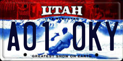 UT license plate A010KY