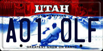 UT license plate A010LF