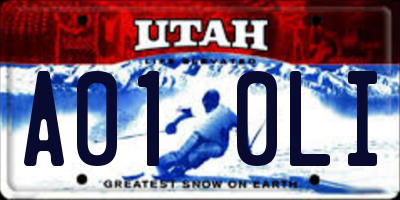 UT license plate A010LI