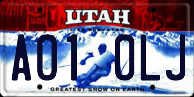 UT license plate A010LJ