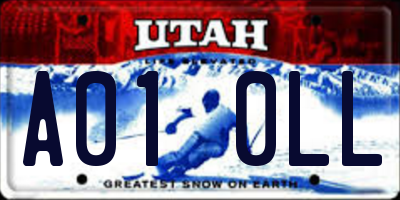 UT license plate A010LL