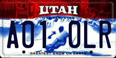 UT license plate A010LR