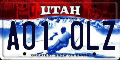 UT license plate A010LZ