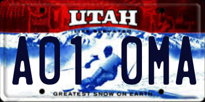 UT license plate A010MA