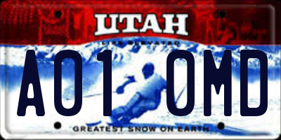 UT license plate A010MD