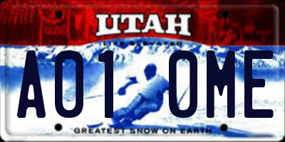 UT license plate A010ME