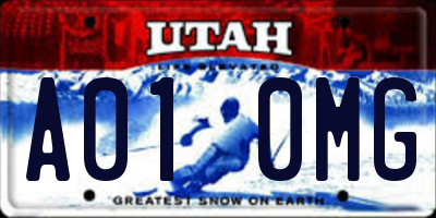 UT license plate A010MG