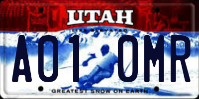 UT license plate A010MR