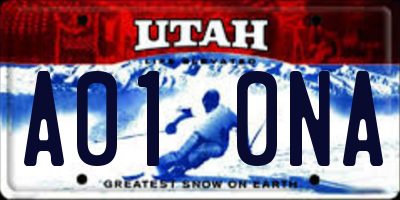 UT license plate A010NA