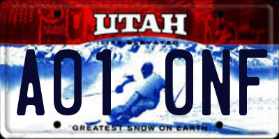 UT license plate A010NF