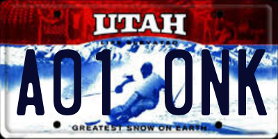 UT license plate A010NK