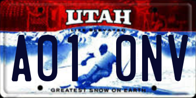 UT license plate A010NV