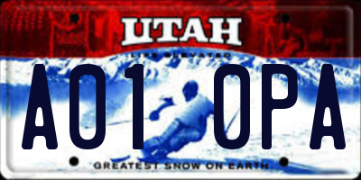 UT license plate A010PA