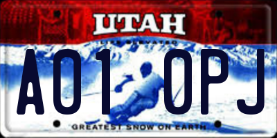 UT license plate A010PJ