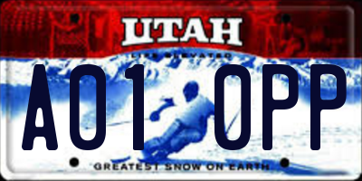 UT license plate A010PP