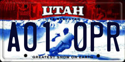 UT license plate A010PR