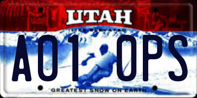 UT license plate A010PS