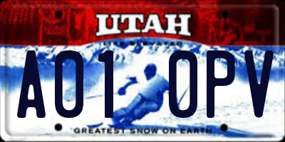 UT license plate A010PV