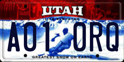 UT license plate A010RQ