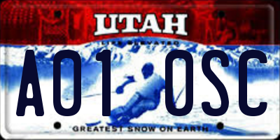 UT license plate A010SC