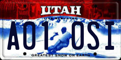 UT license plate A010SI