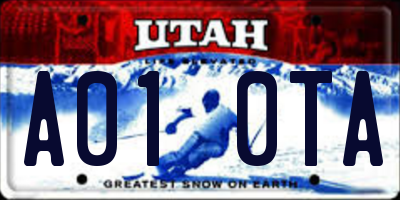 UT license plate A010TA